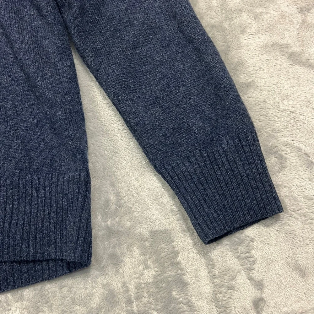 Banana Republic Sweater Mens Large Blue 100 Merino Wool Shawl Collar Pullover L